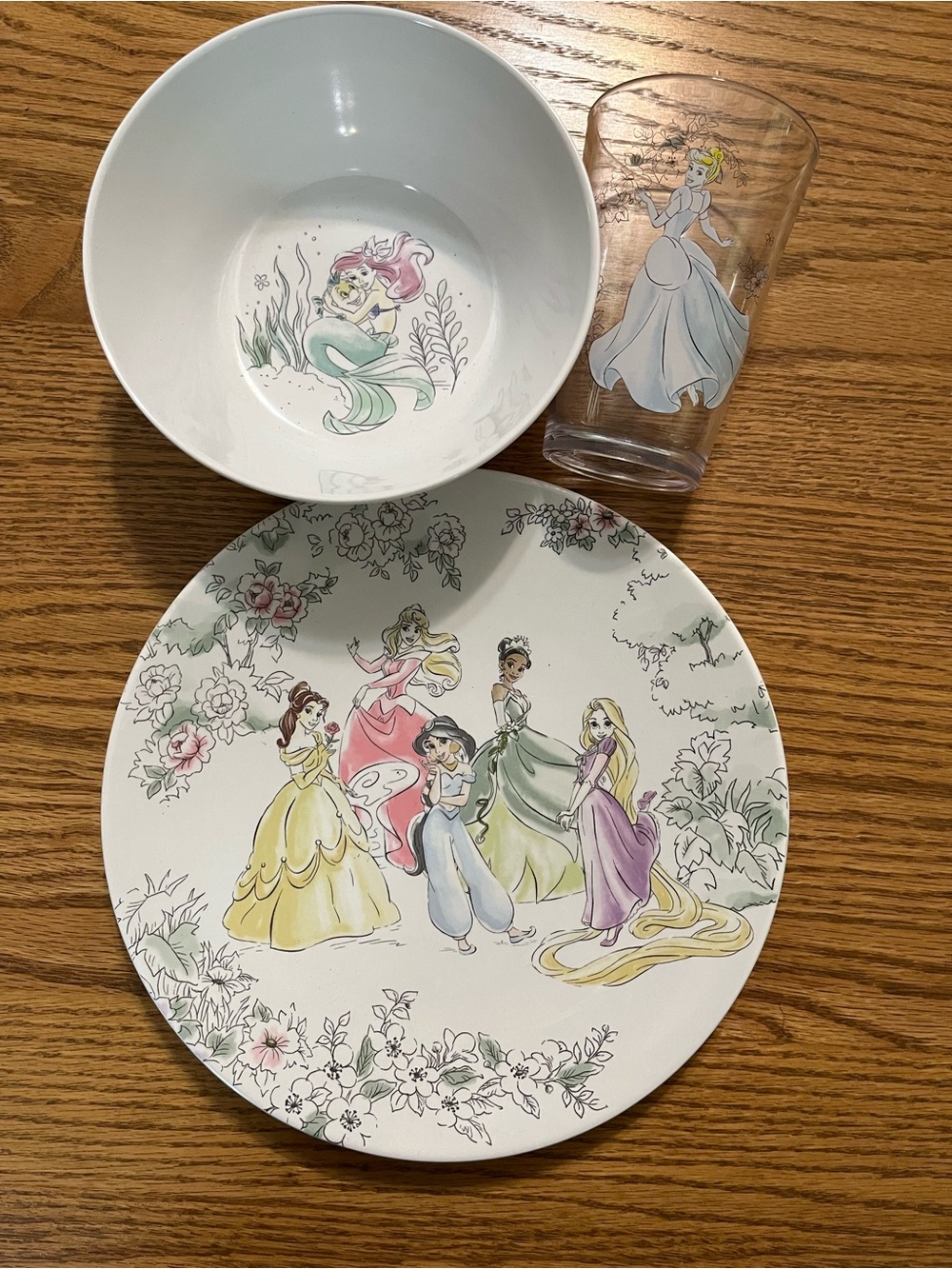 Disney Princess Kids Dinnerware Set - Pastel Multicolor